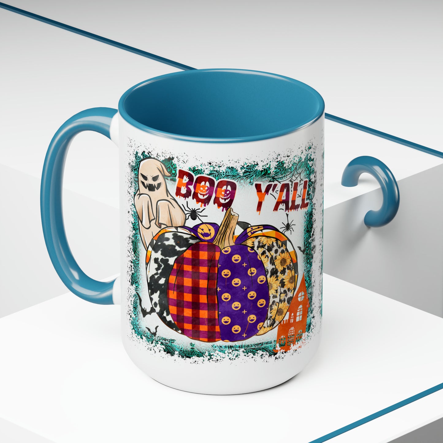 Two-Tone Coffee Mugs, 15oz