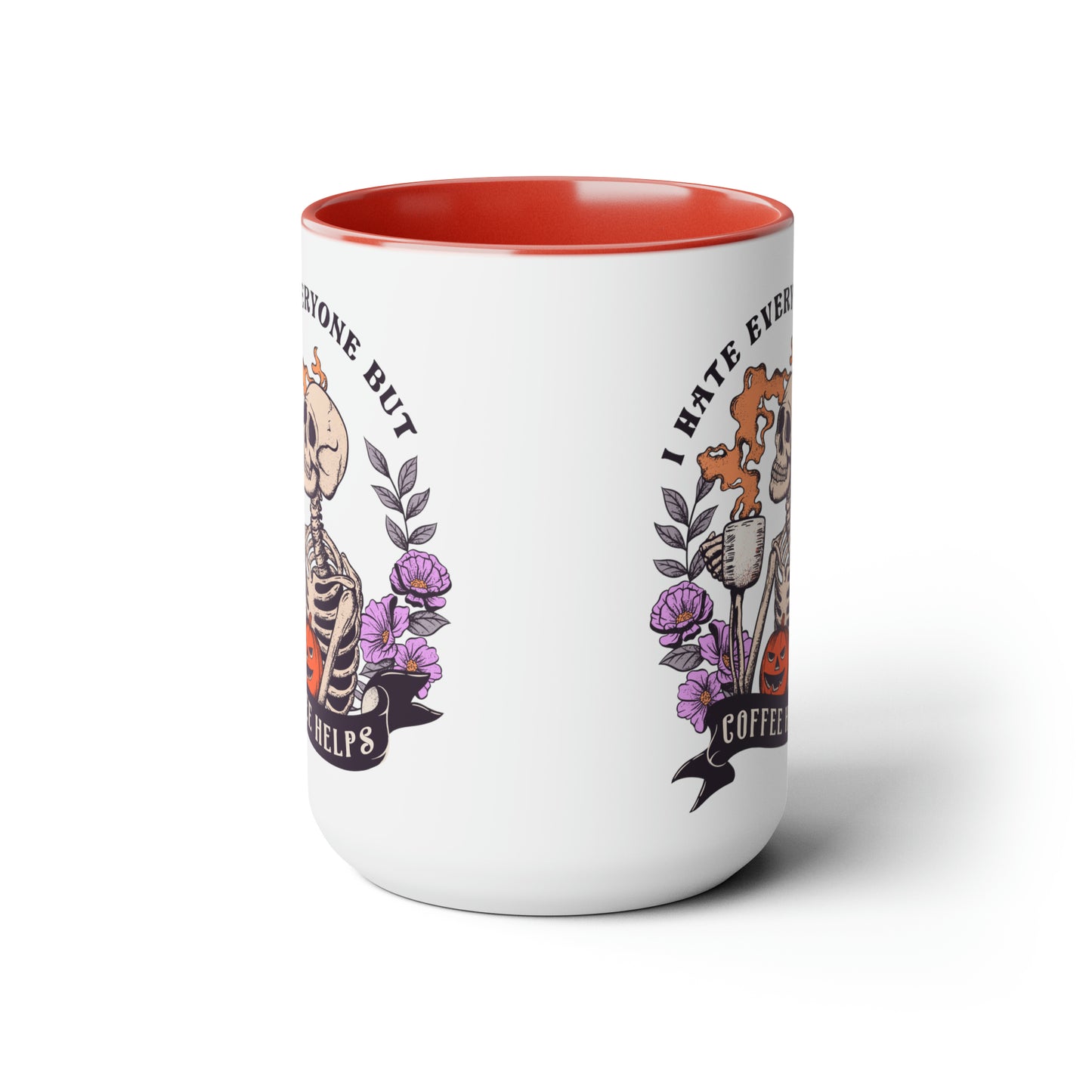 Two-Tone Coffee Mugs, 15oz