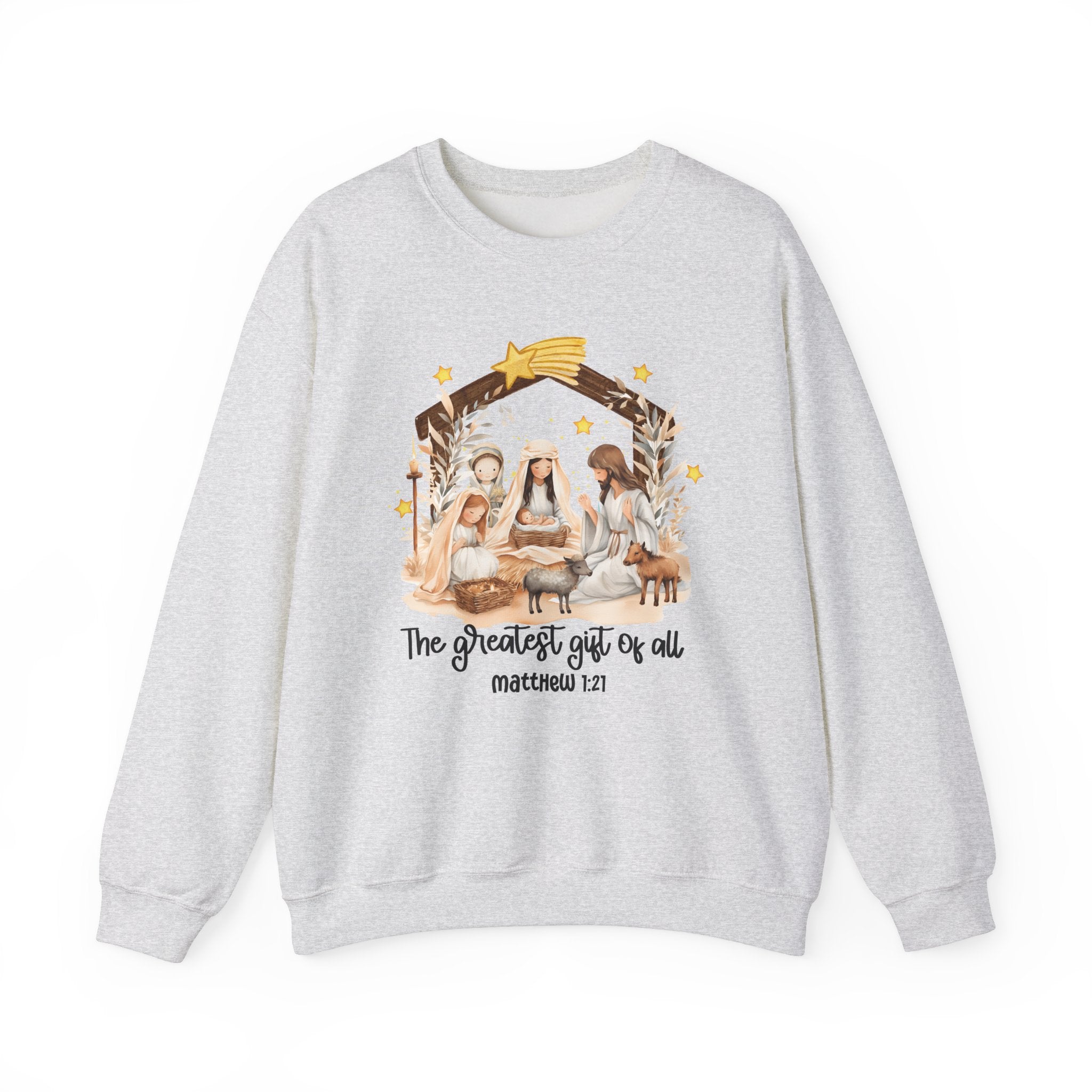 Christmas Nativity Crewneck Sweatshirt - "The Greatest Gift of All"