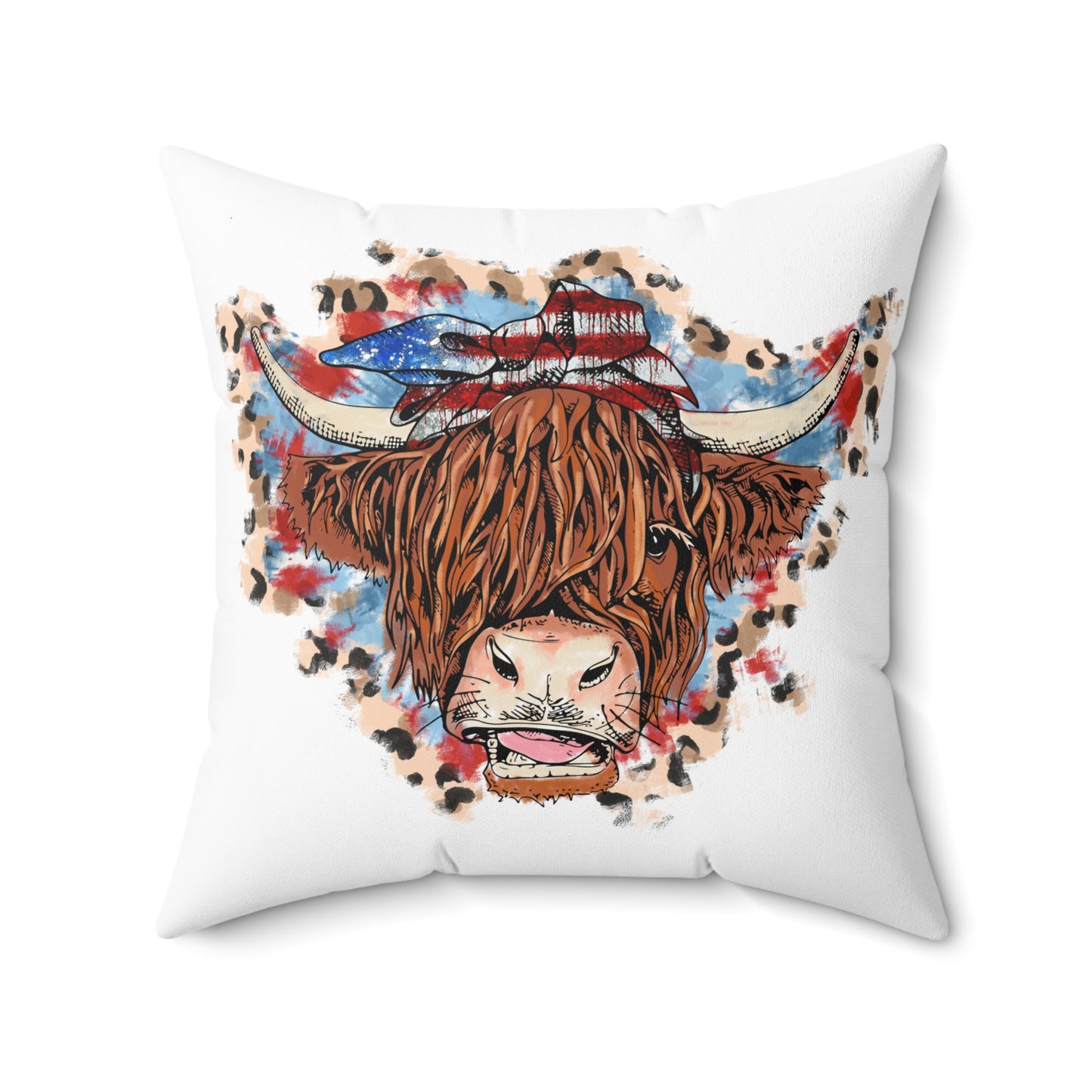 Highland Cow Throw Pillow