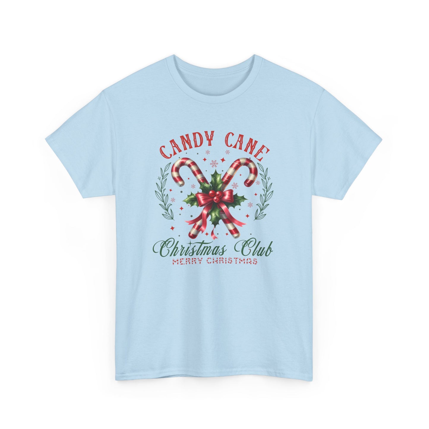 Candy Cane Christmas Club Heavy Cotton Tee - Merry Christmas Holiday Shirt