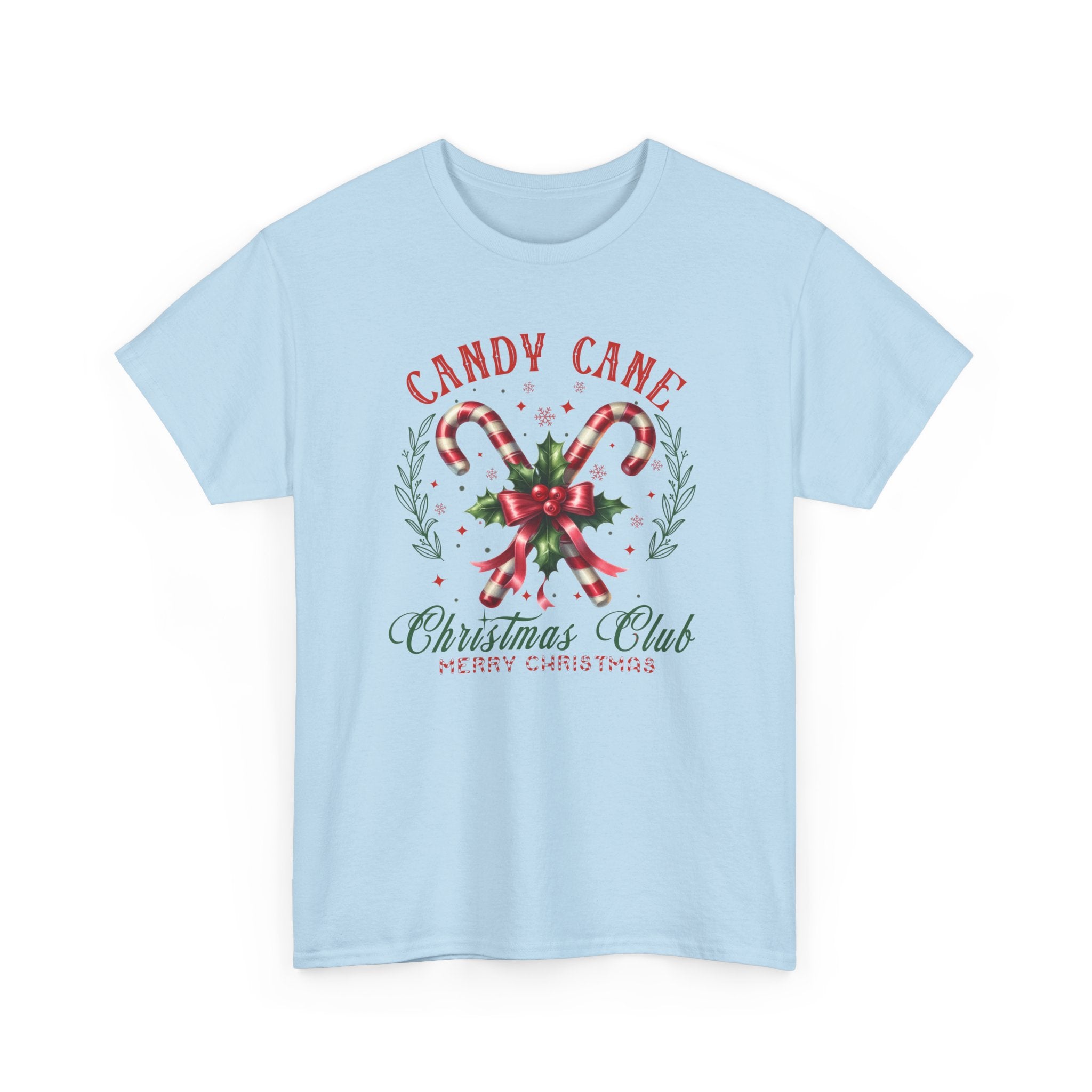 Candy Cane Christmas Club Heavy Cotton Tee - Merry Christmas Holiday Shirt