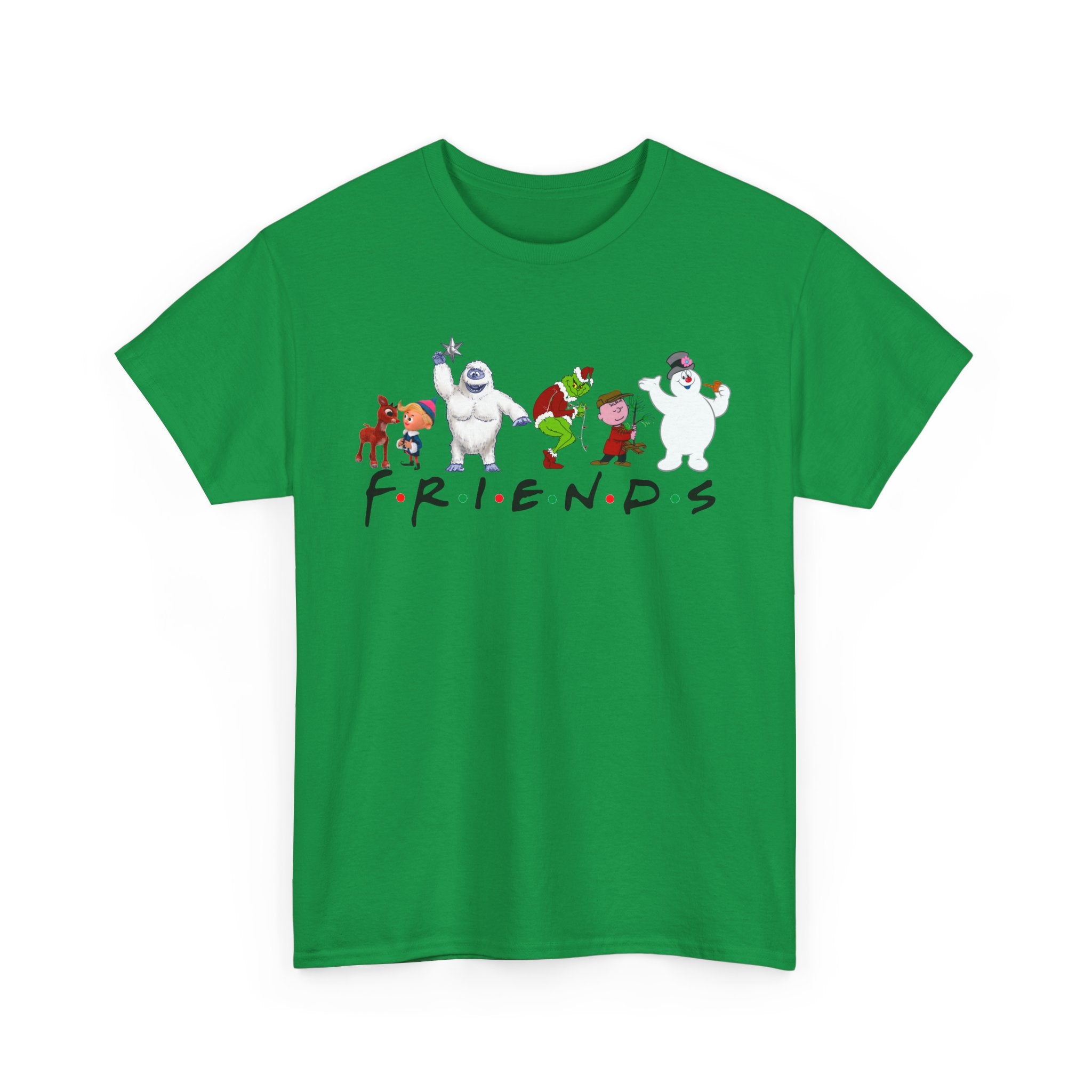 Playful Friends Heavy Cotton Tee - Fun Cartoon Design