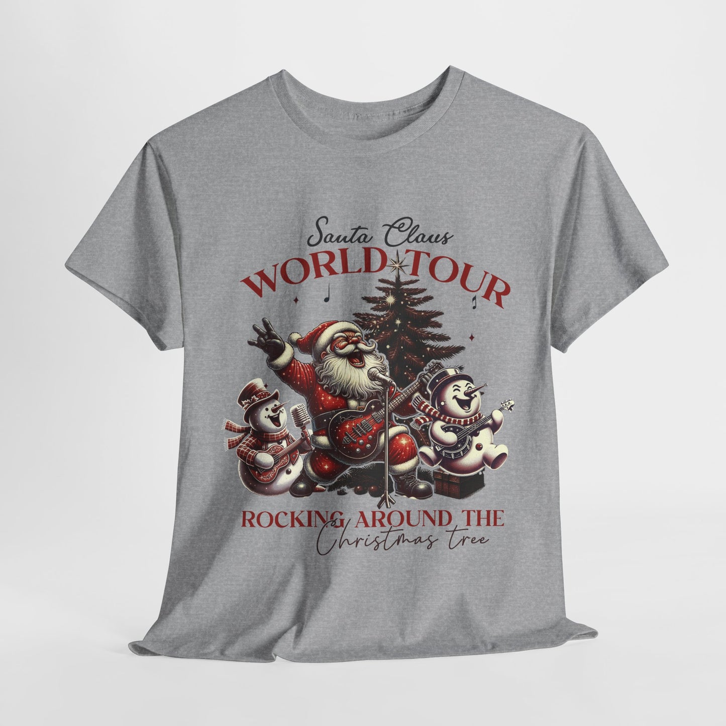Christmas Santa Claus World Tour Tee - Heavy Cotton T-Shirt