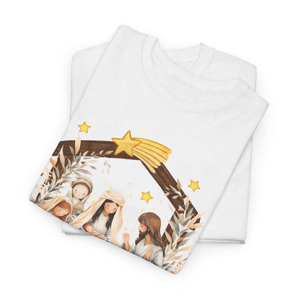 The Greatest Gift of All Heavy Cotton Tee - Christmas Nativity Design
