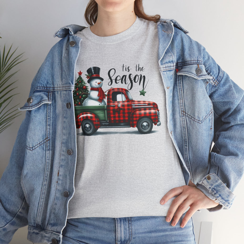 "Tis the Season" Heavy Cotton Tee - Festive Holiday Shirt
