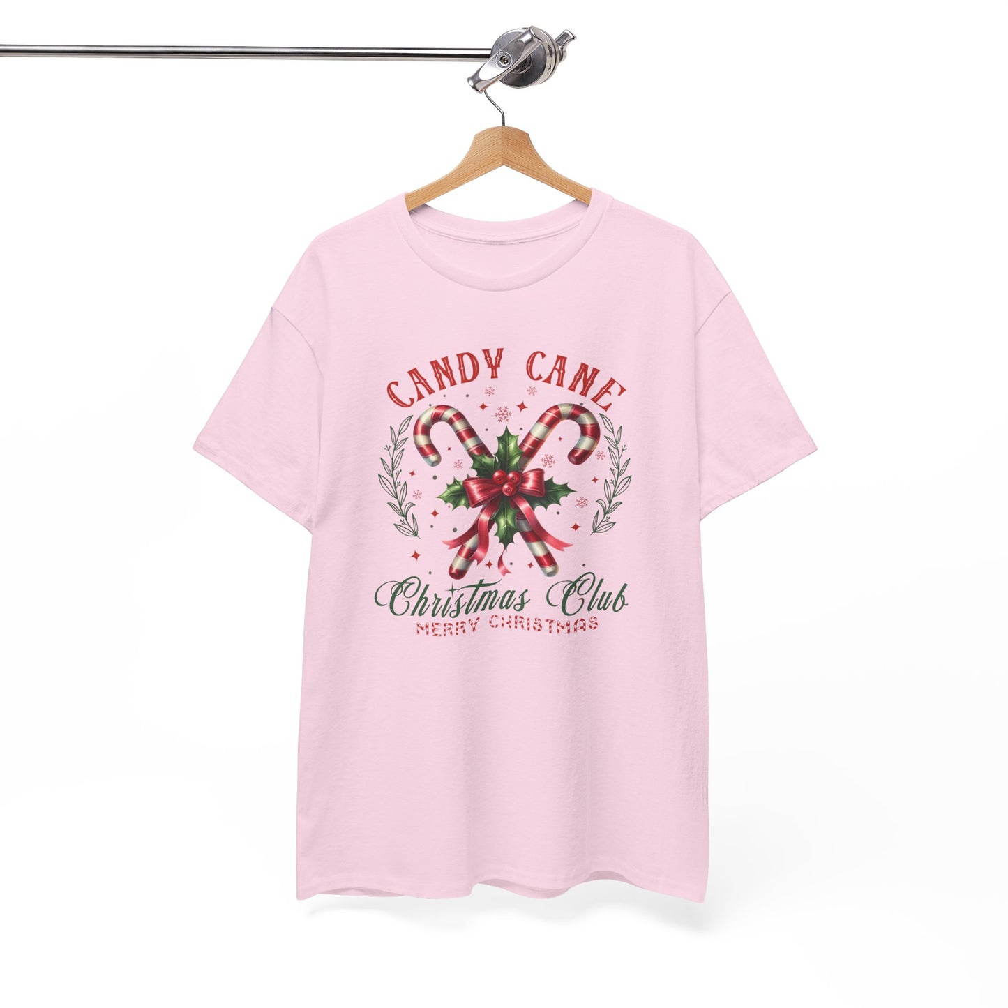 Candy Cane Christmas Club Heavy Cotton Tee - Merry Christmas Holiday Shirt