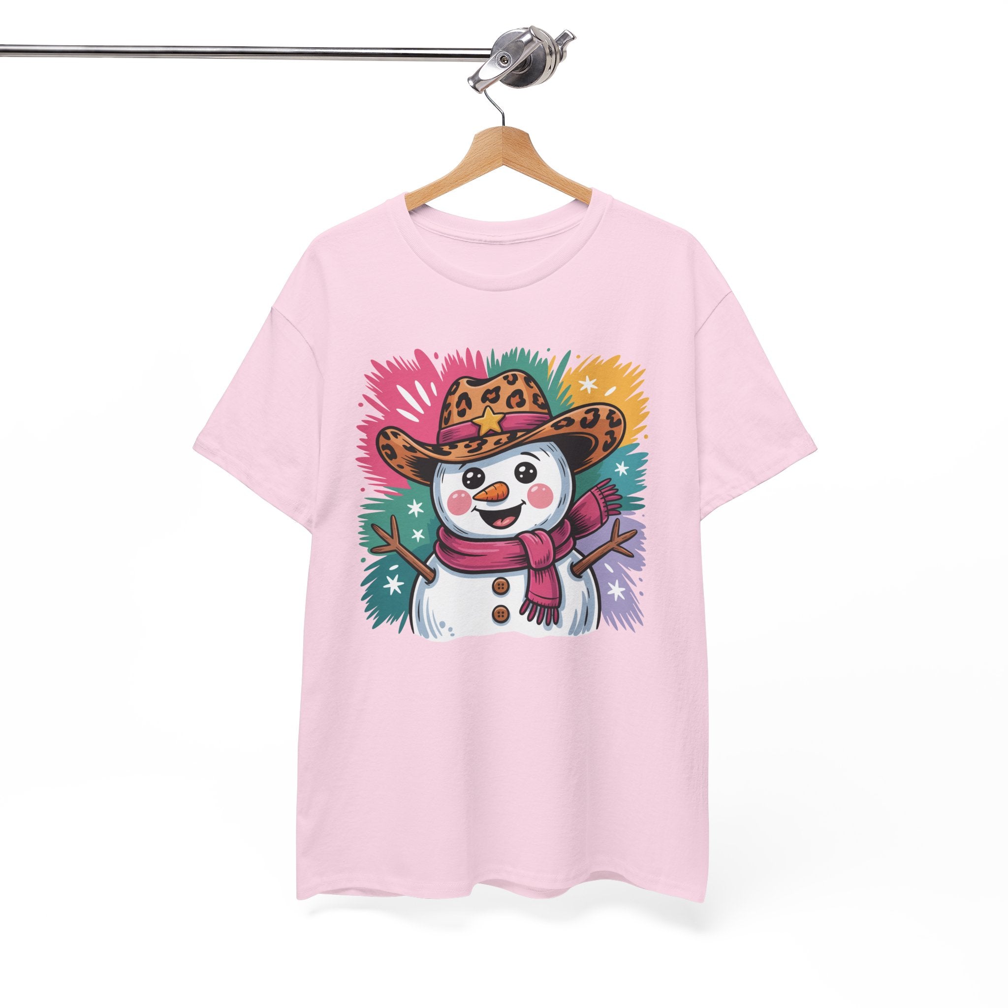 Cute Western Snowman Holiday Tee