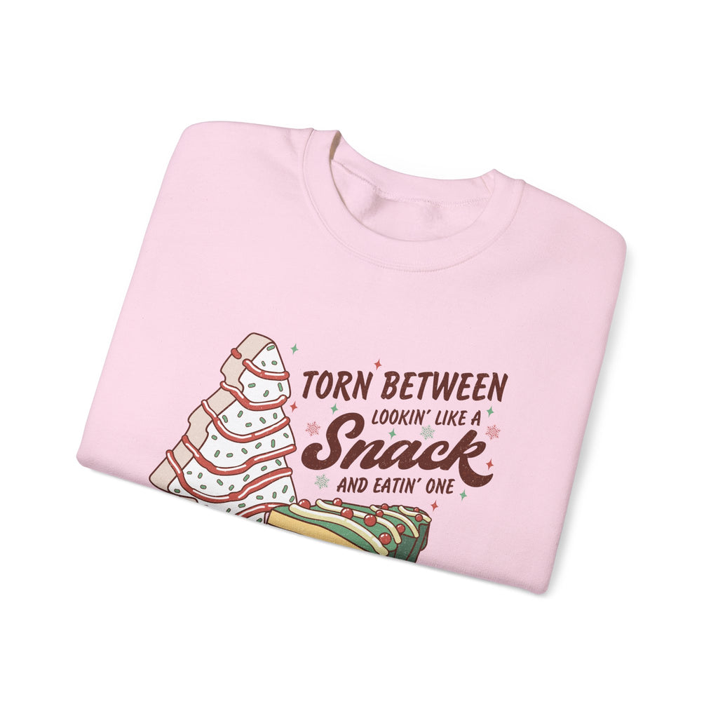Snack Lovers Crewneck Sweatshirt – 'Torn Between Looking Like a Snack and Eatin One'