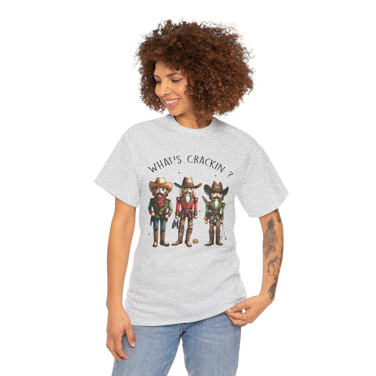What's Crackin'? Cowboy Graphic Heavy Cotton Tee