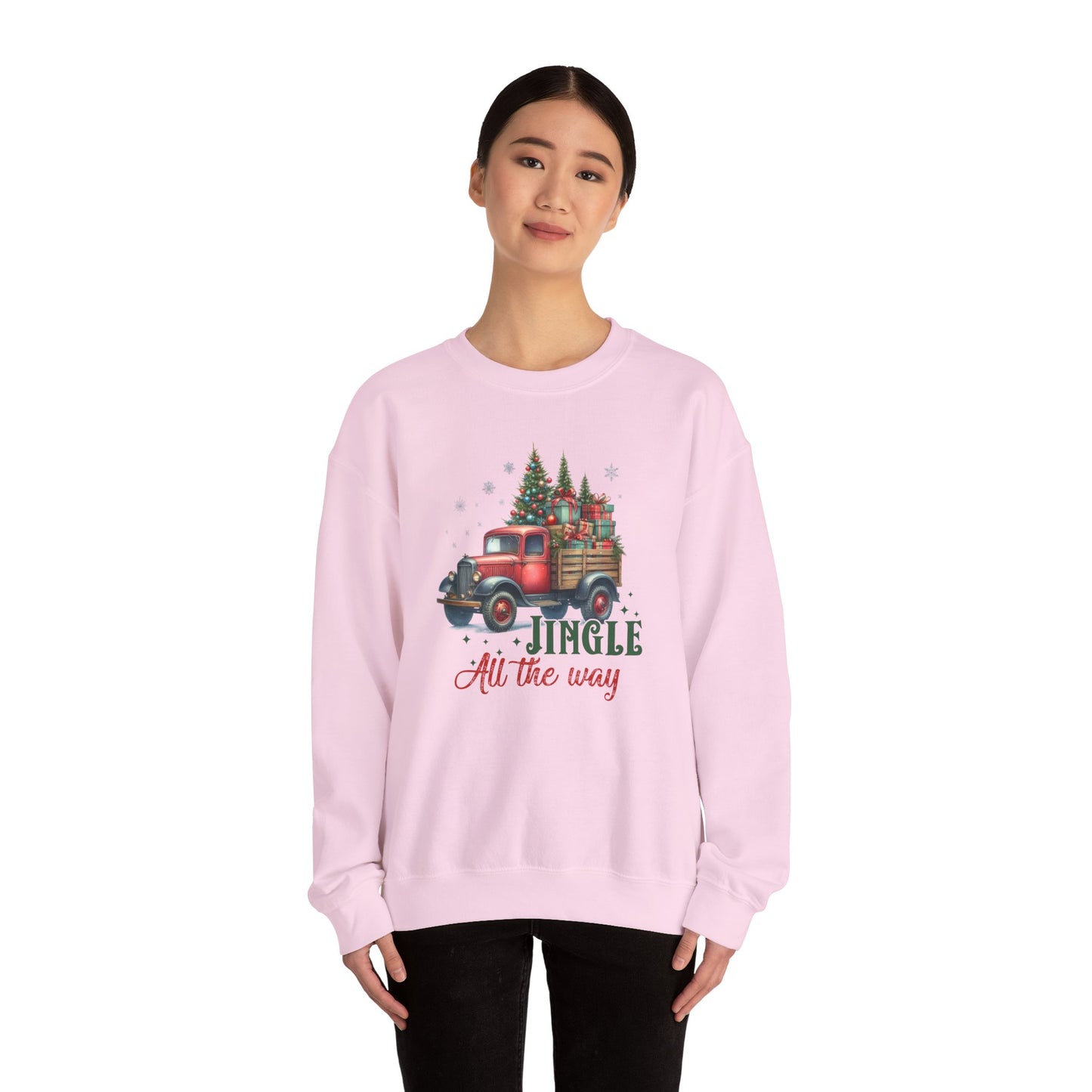 Jingle All the Way Sweatshirt - Cozy Heavy Blend Crewneck for Holiday Cheer