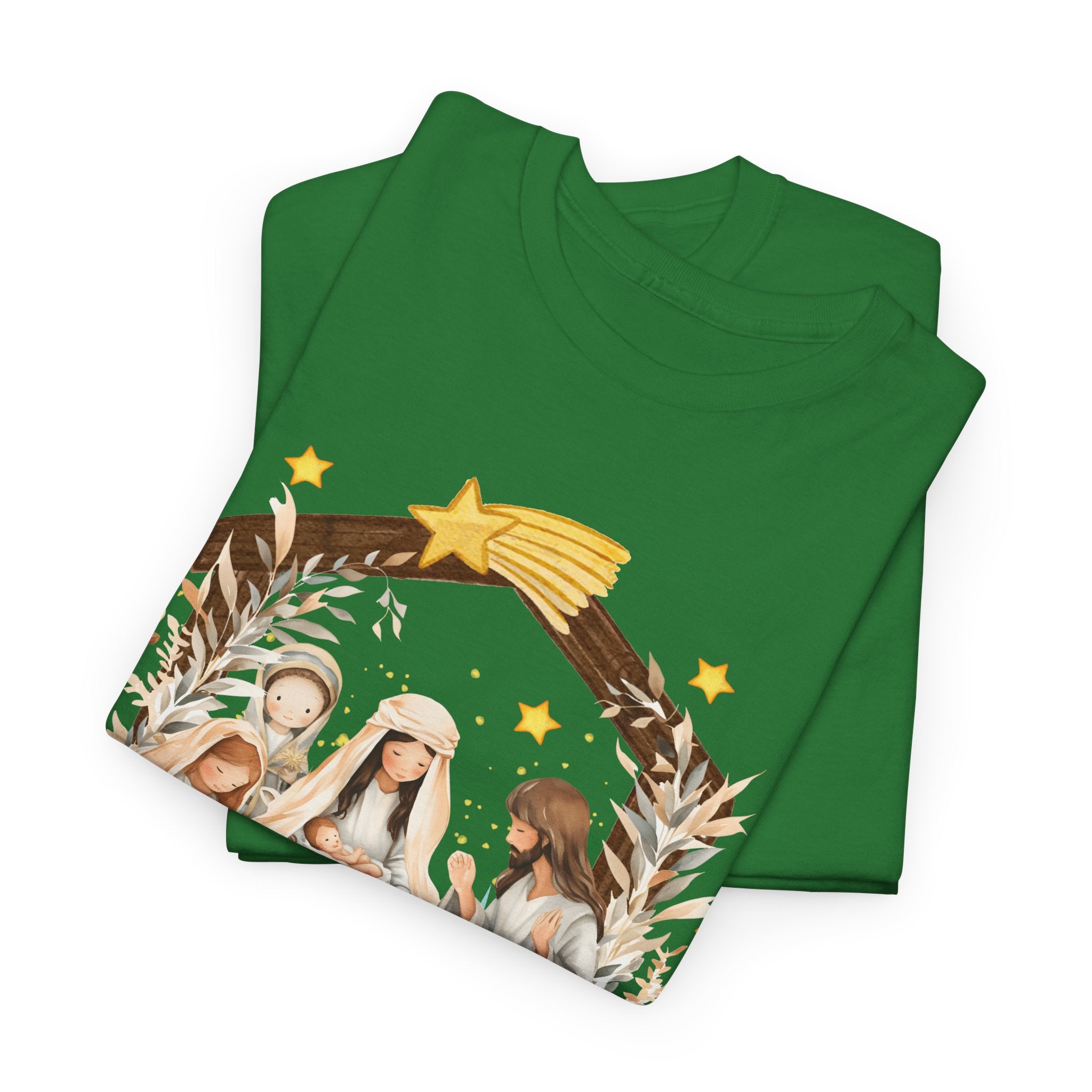 The Greatest Gift of All Heavy Cotton Tee - Christmas Nativity Design