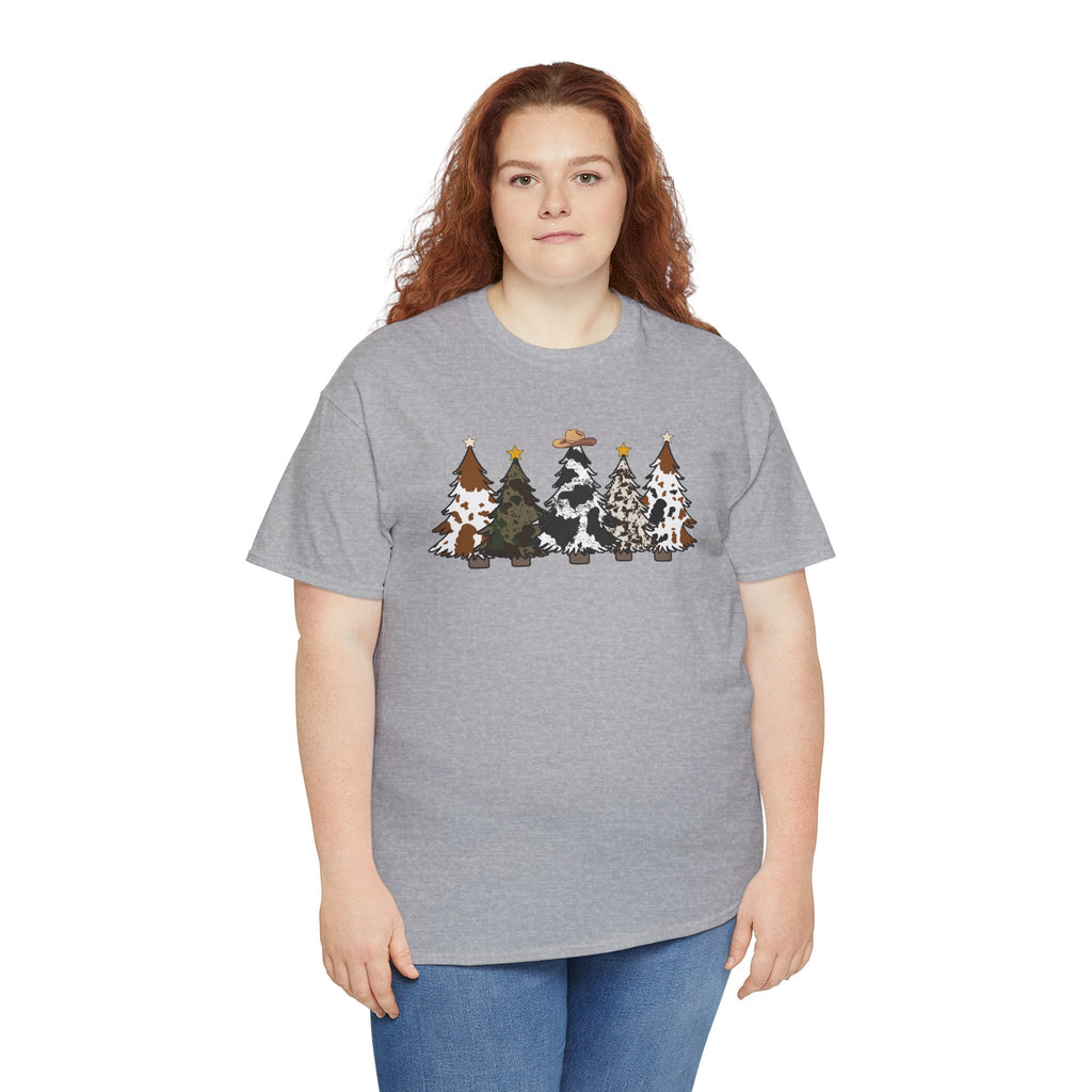Whimsical Holiday Trees Heavy Cotton Tee