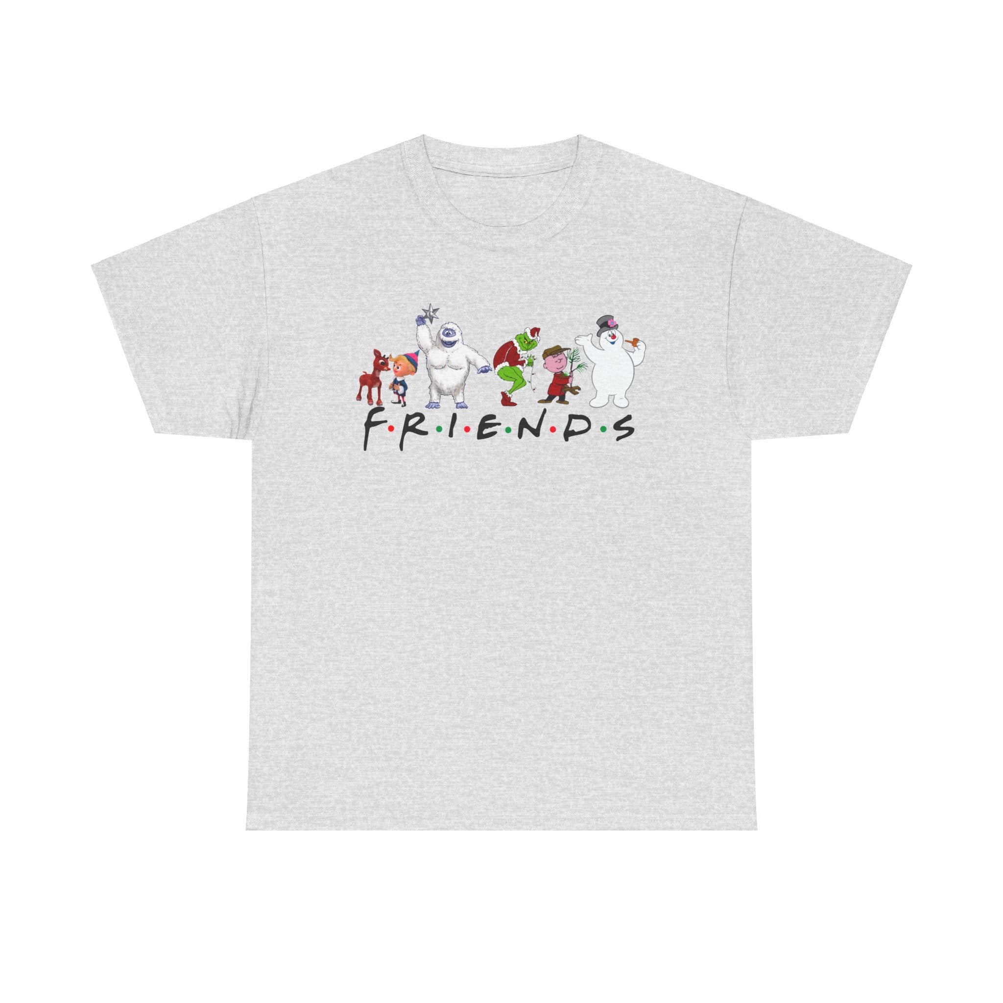 Playful Friends Heavy Cotton Tee - Fun Cartoon Design