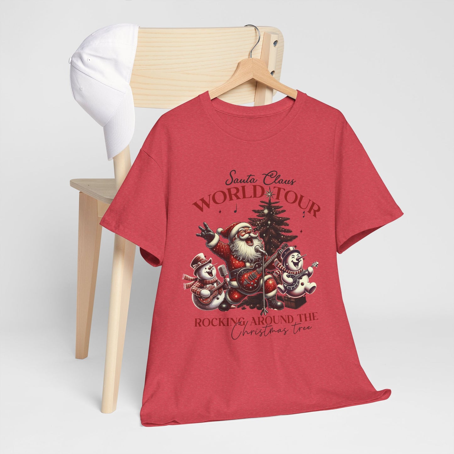 Christmas Santa Claus World Tour Tee - Heavy Cotton T-Shirt