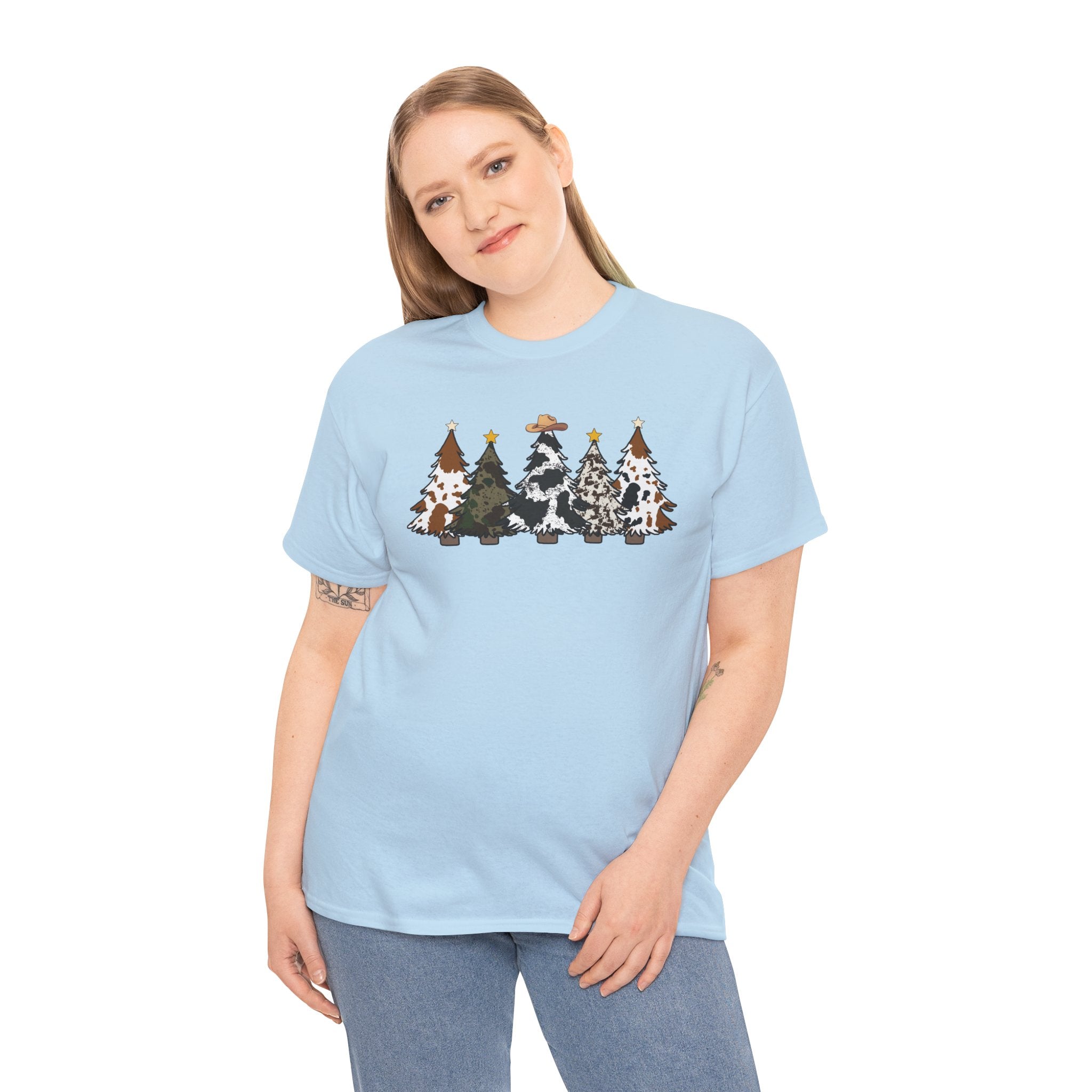 Whimsical Holiday Trees Heavy Cotton Tee