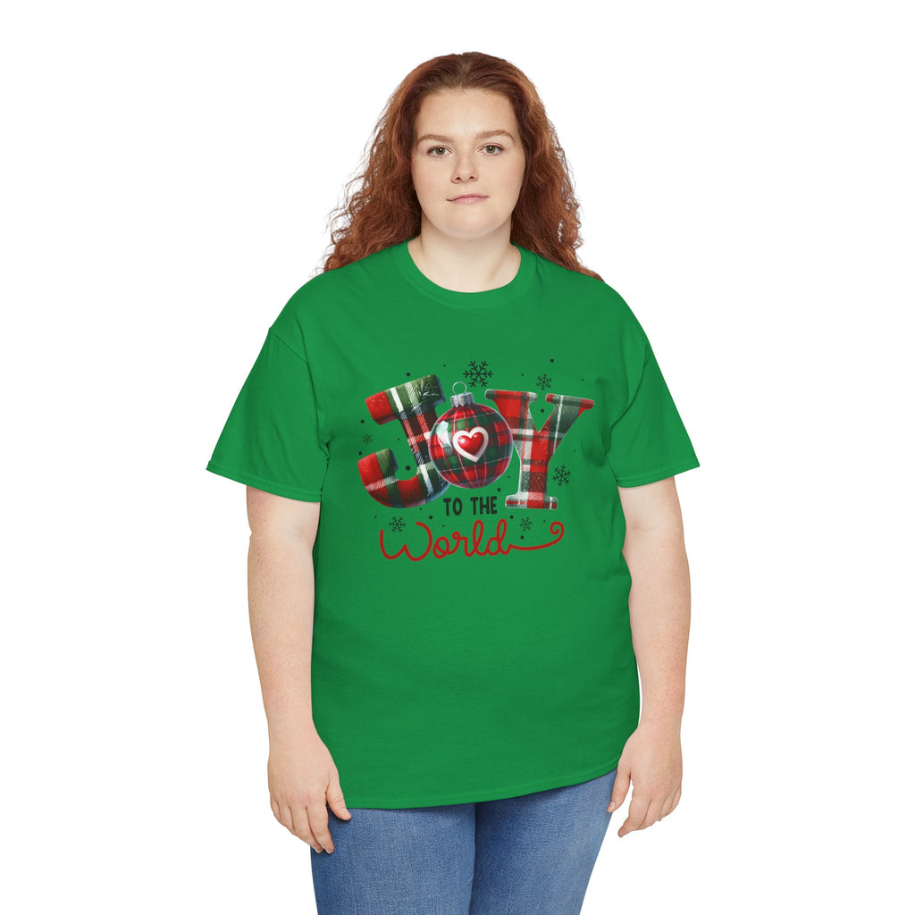 Joy to the World -Heavy Cotton Tee - Christmas Holiday Shirt