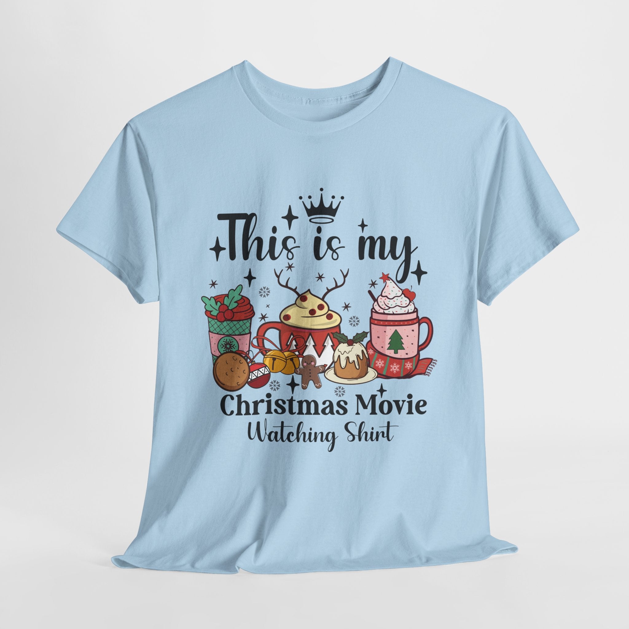 Christmas Movie Watching Tee - Heavy Cotton Shirt