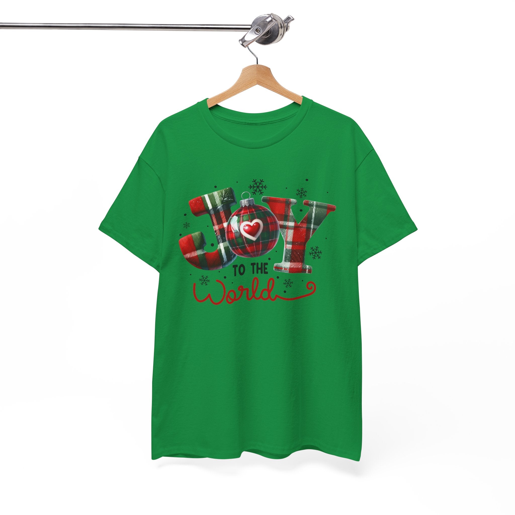 Joy to the World -Heavy Cotton Tee - Christmas Holiday Shirt