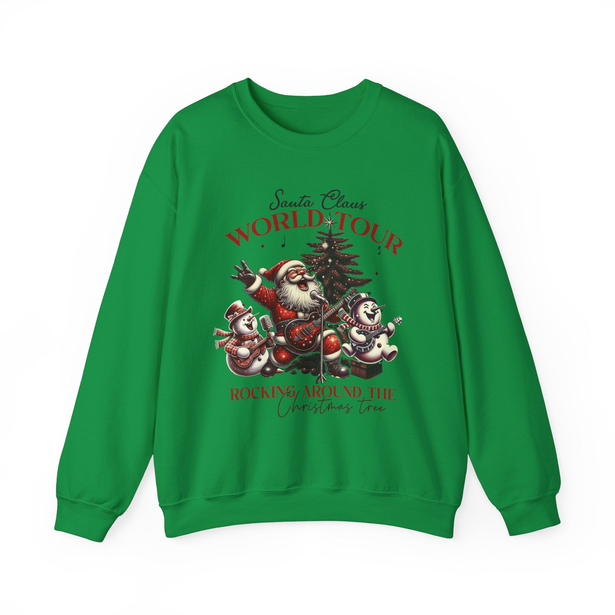 Santa Claus World Tour Crewneck Sweatshirt - Rocking Around the Christmas Tree