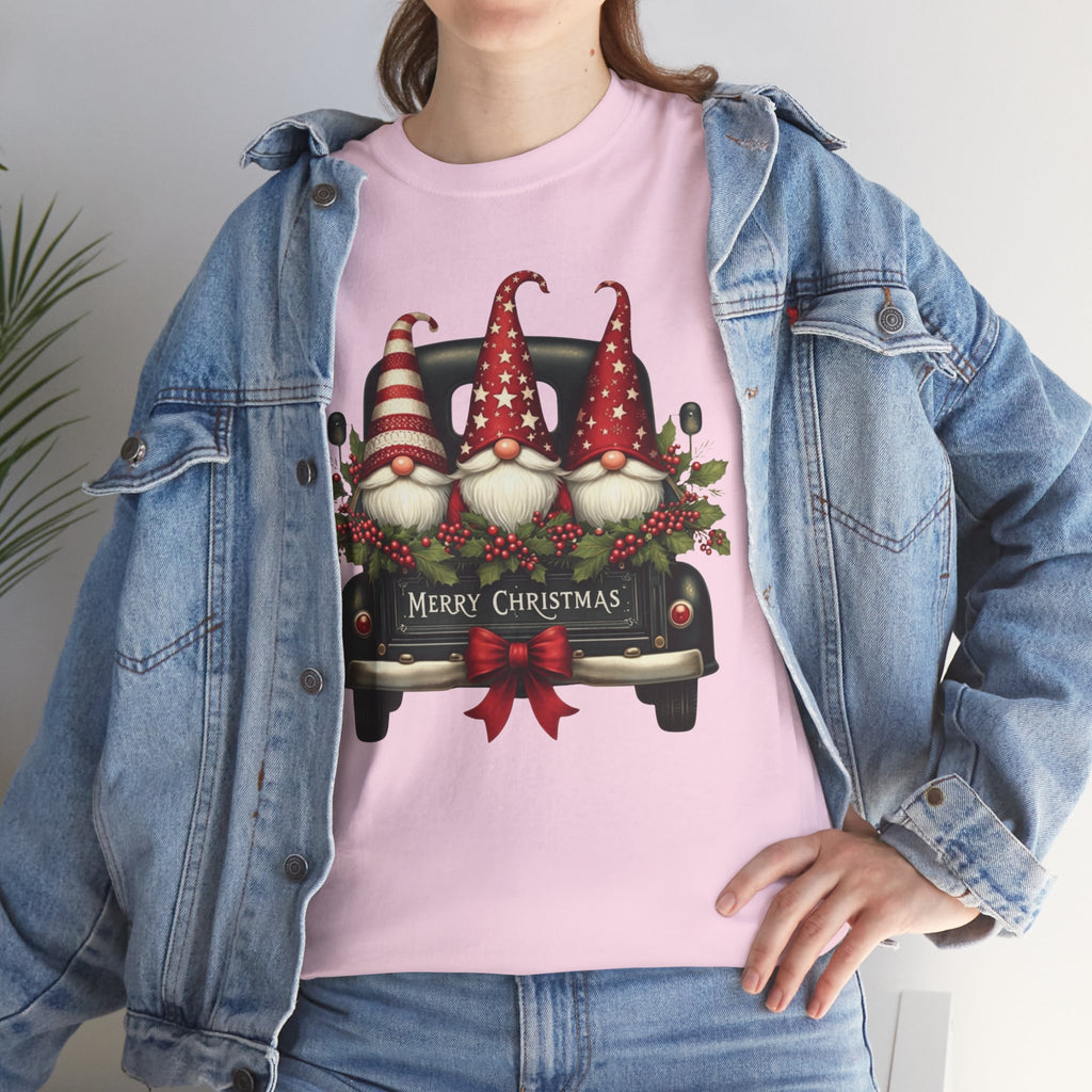 Christmas Gnome Truck Tee — Merry Christmas Holiday Shirt