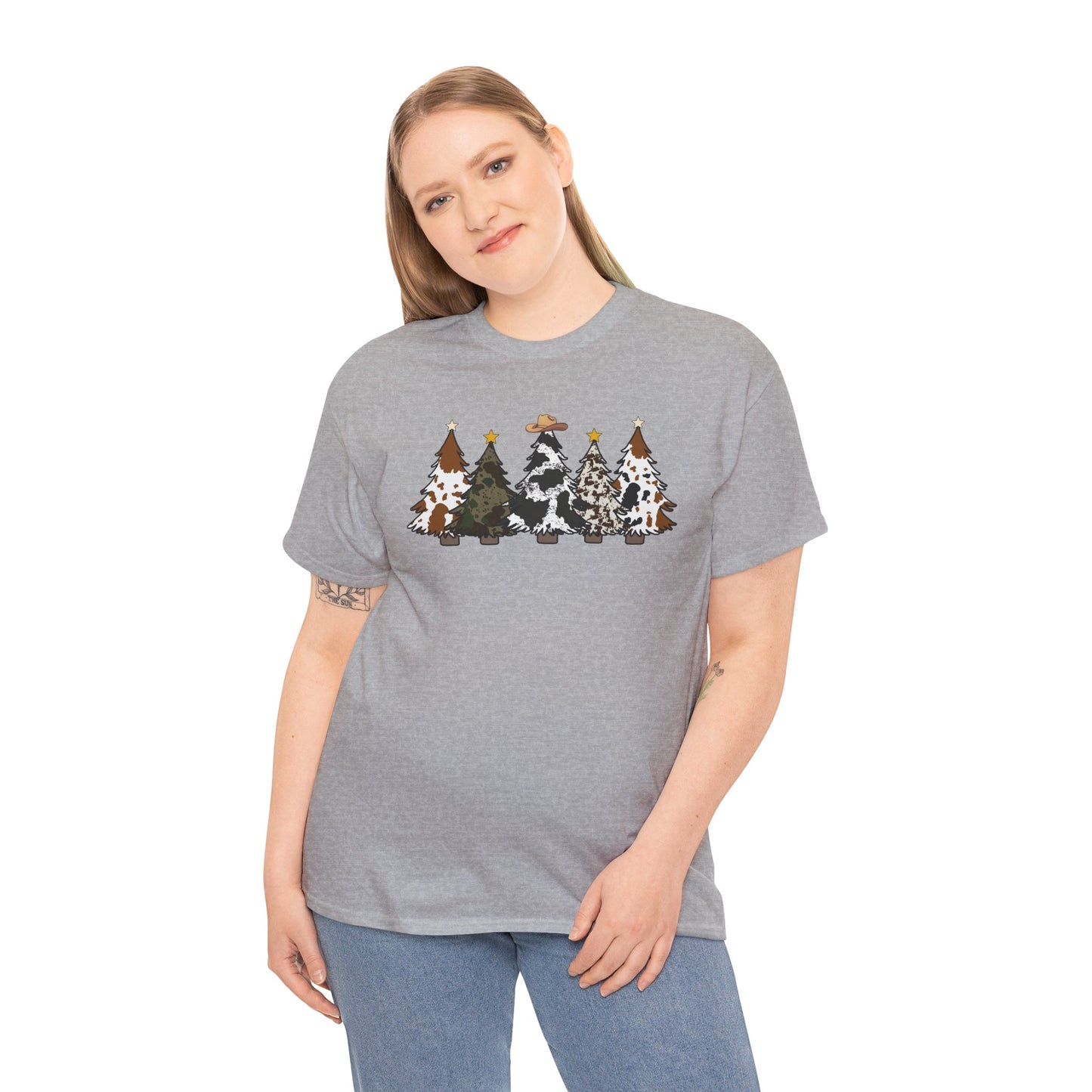 Whimsical Holiday Trees Heavy Cotton Tee