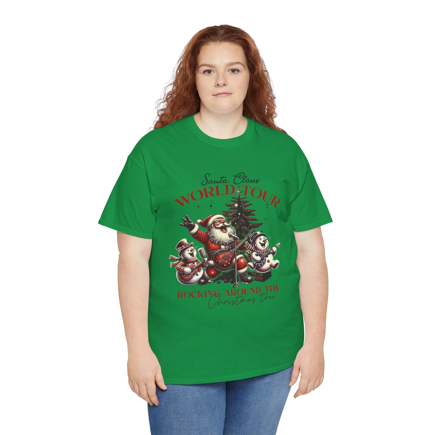 Christmas Santa Claus World Tour Tee - Heavy Cotton T-Shirt