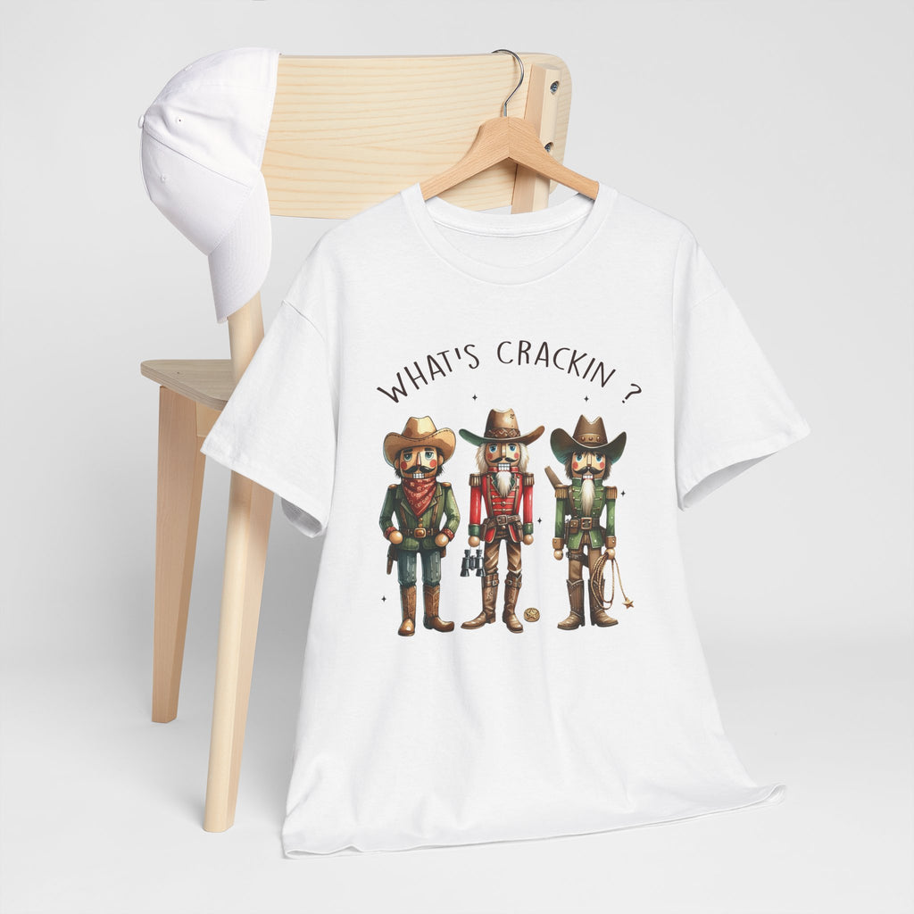 What's Crackin'? Cowboy Graphic Heavy Cotton Tee