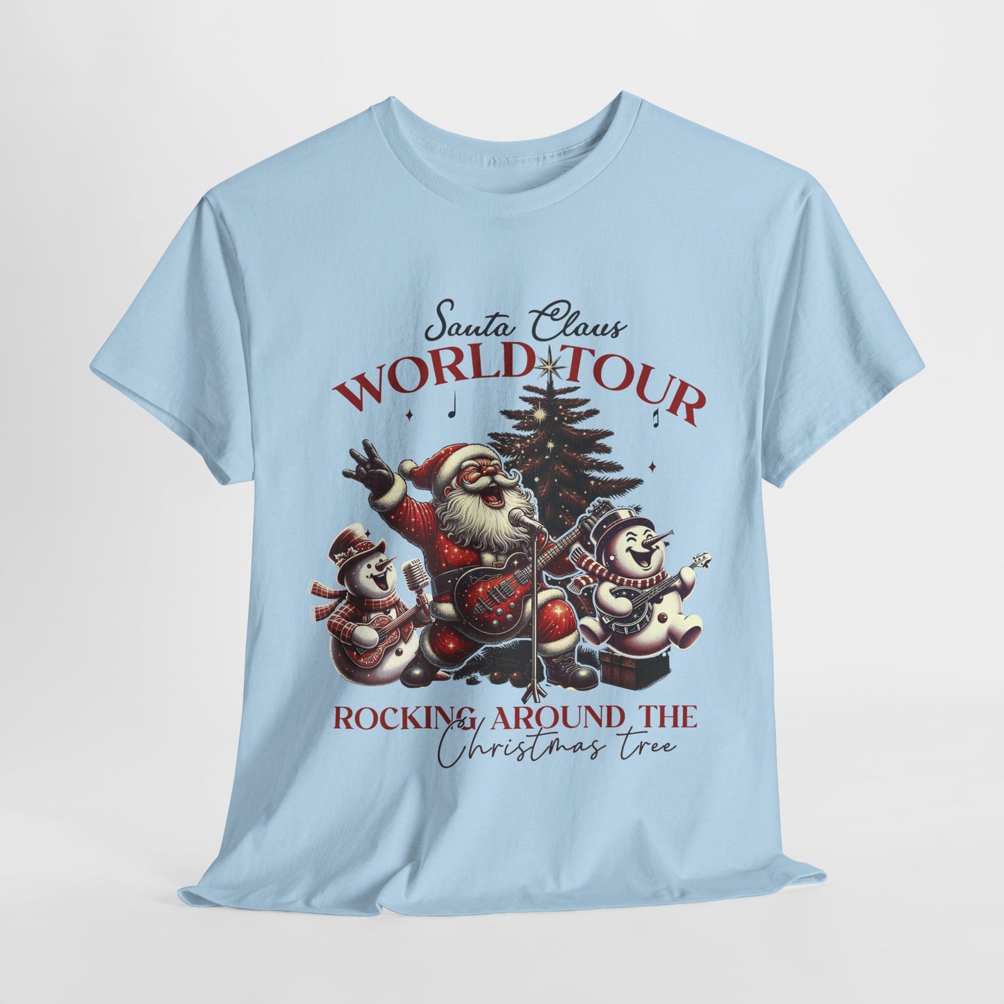 Christmas Santa Claus World Tour Tee - Heavy Cotton T-Shirt