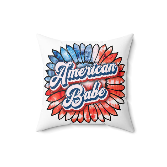 American Babe Throw Pillow