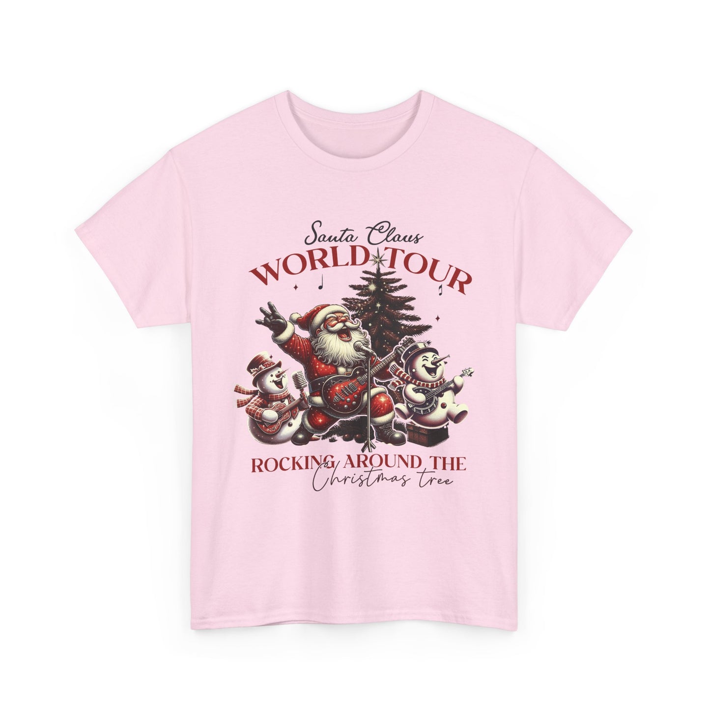 Christmas Santa Claus World Tour Tee - Heavy Cotton T-Shirt