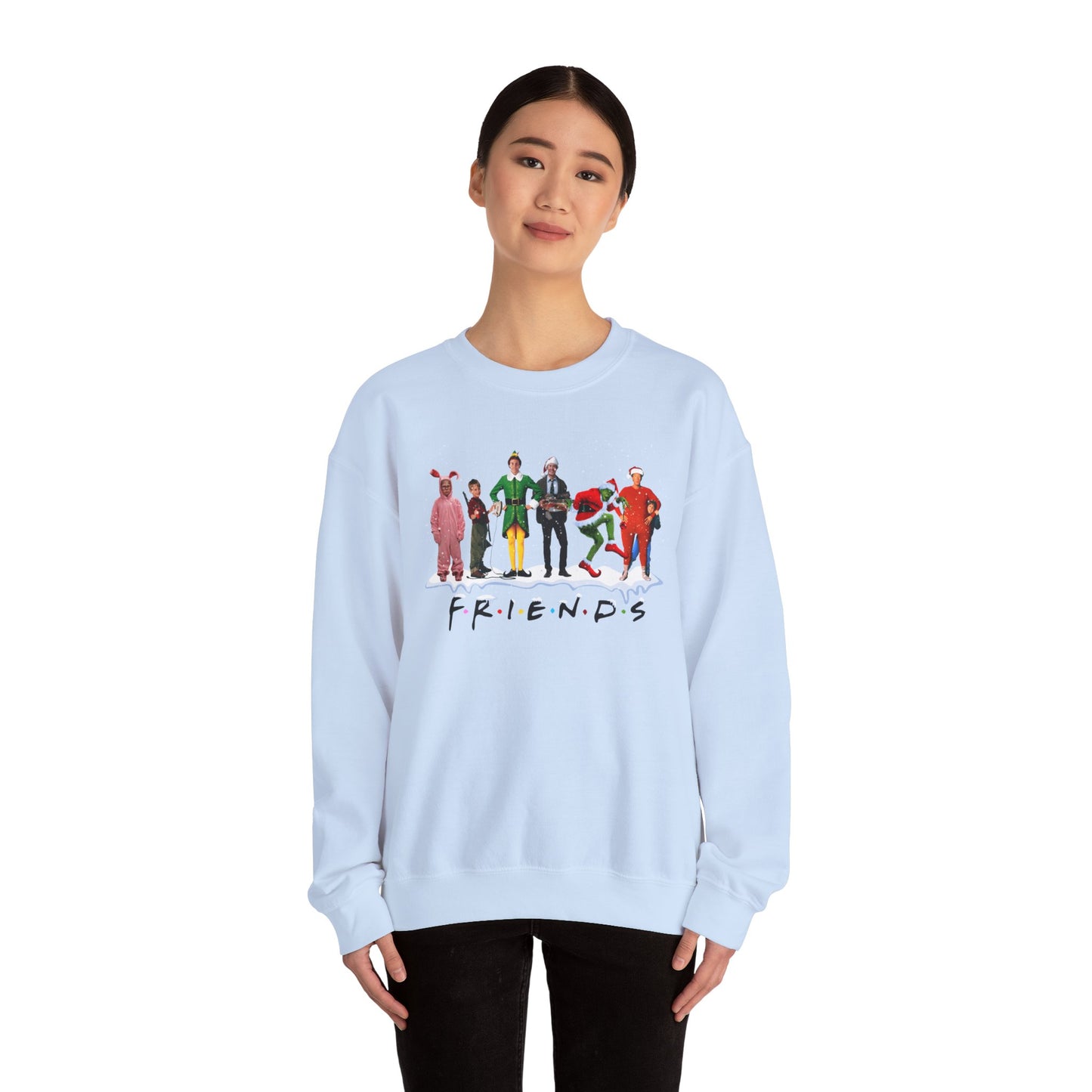 Festive Friends Crewneck Sweatshirt - Cozy Holiday Apparel