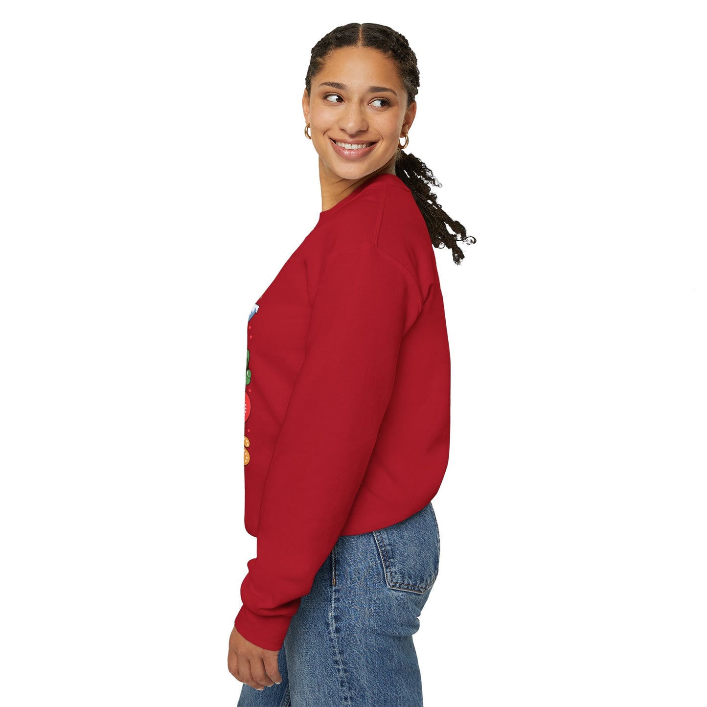 Festive Crewneck Sweatshirt - Dance Like Frosty, Give Like Santa, Love Like Jesus