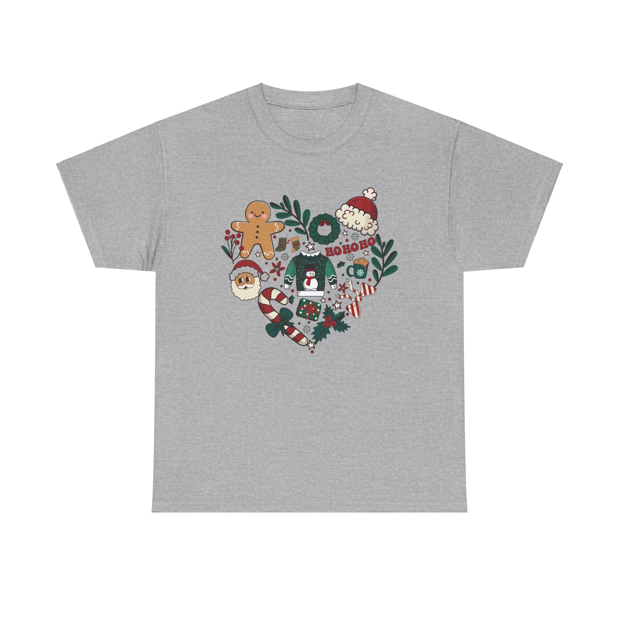 Festive Holiday Heart Heavy Cotton Tee