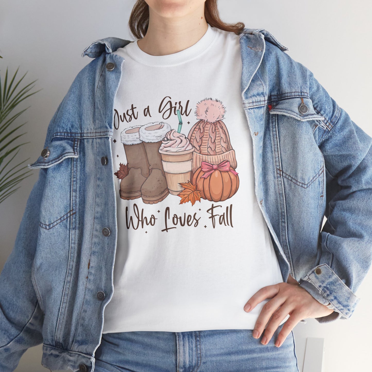 Just a Girl Who Loves Fall, Vintage Style Tee