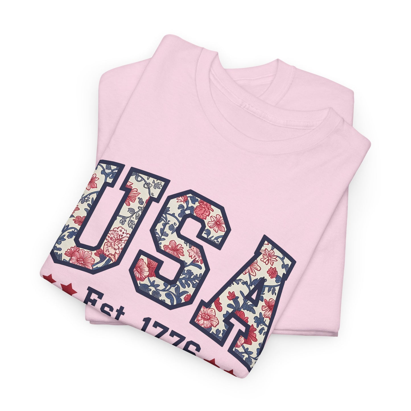 Patriotic USA Floral- Tee