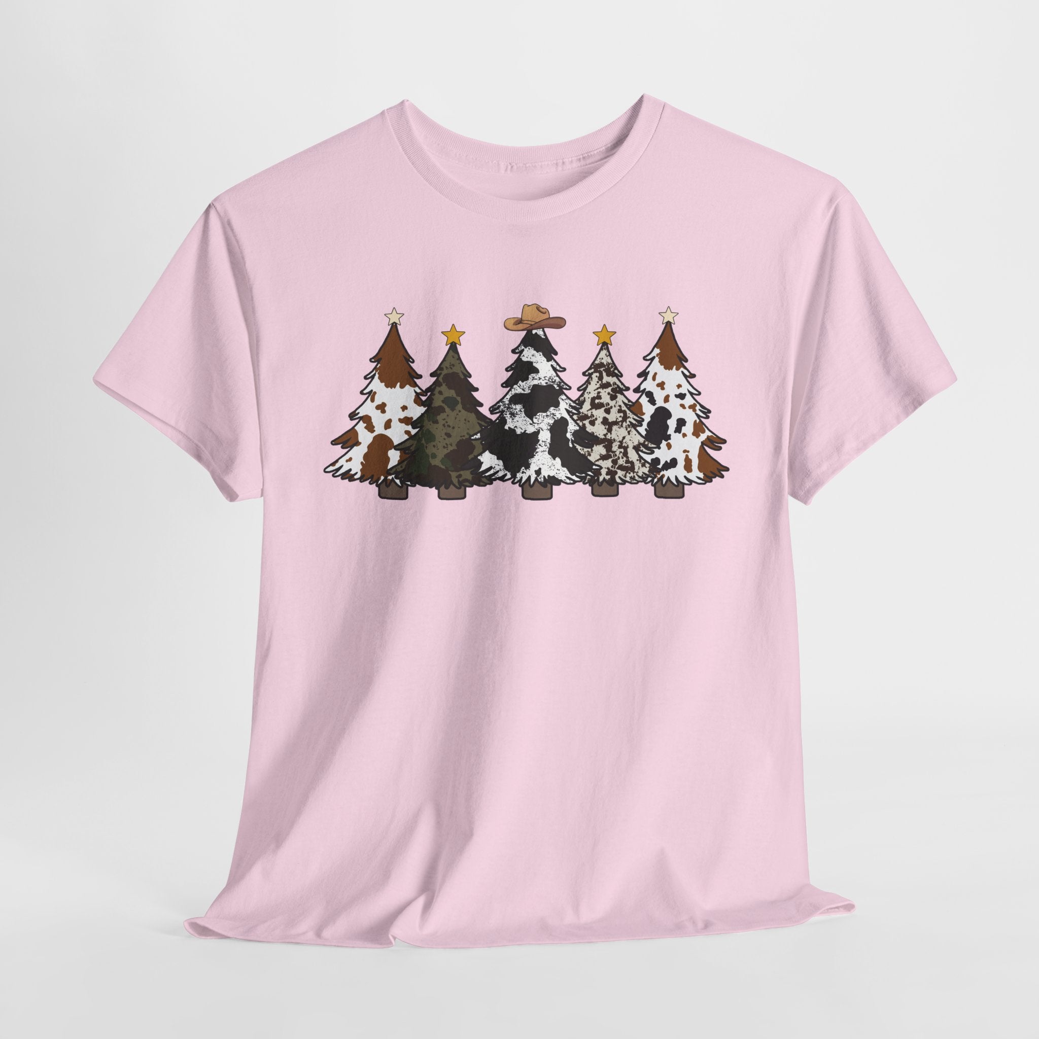 Whimsical Holiday Trees Heavy Cotton Tee
