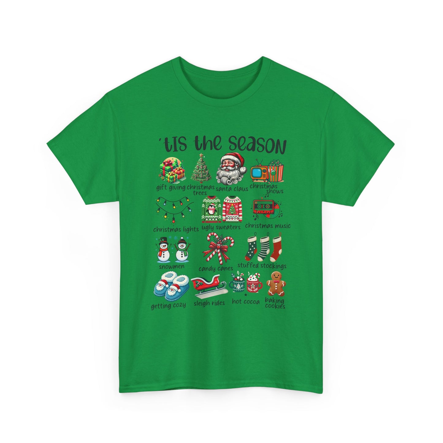 'Tis the Season Heavy Cotton Tee - Holiday Cheer and Festive Fun