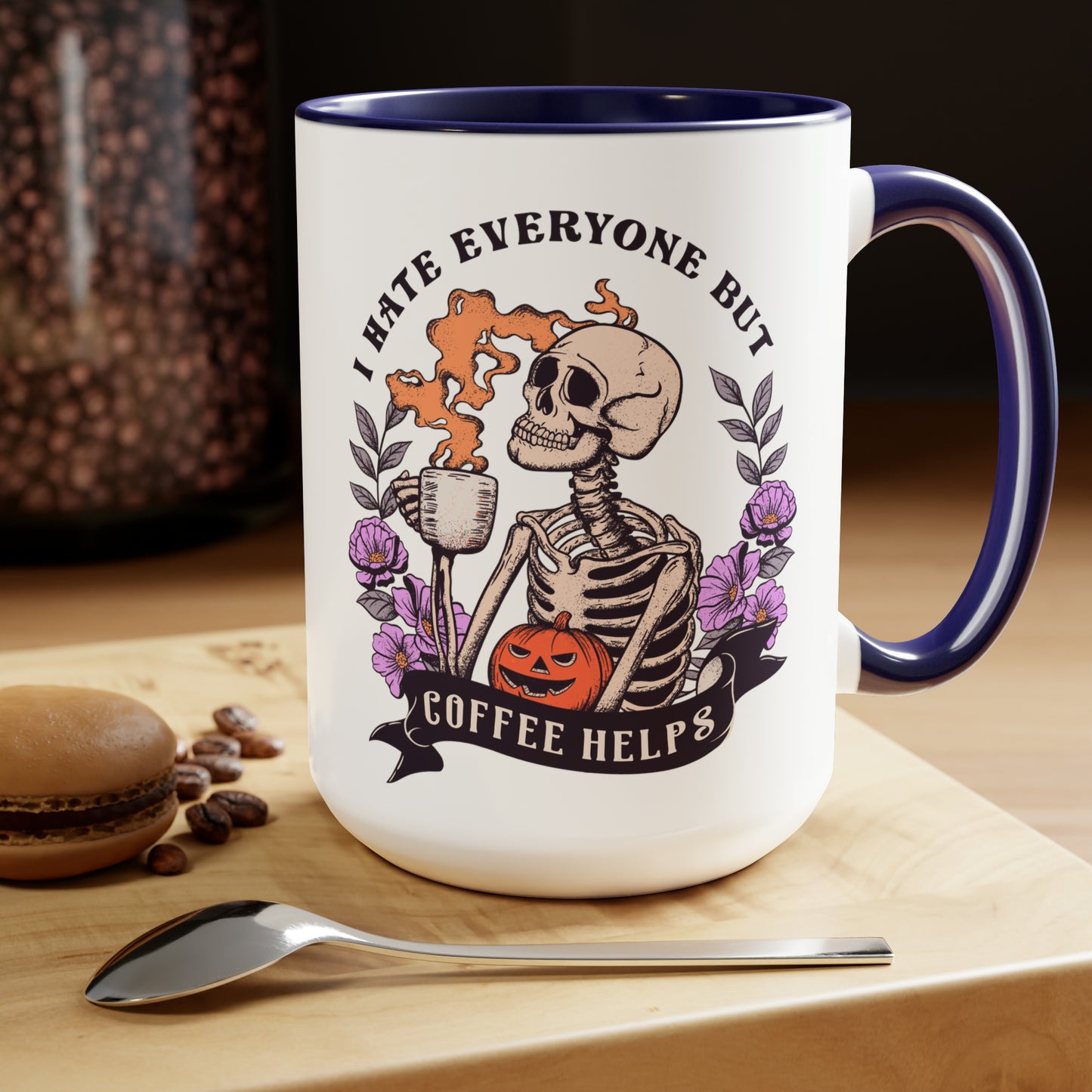 Two-Tone Coffee Mugs, 15oz