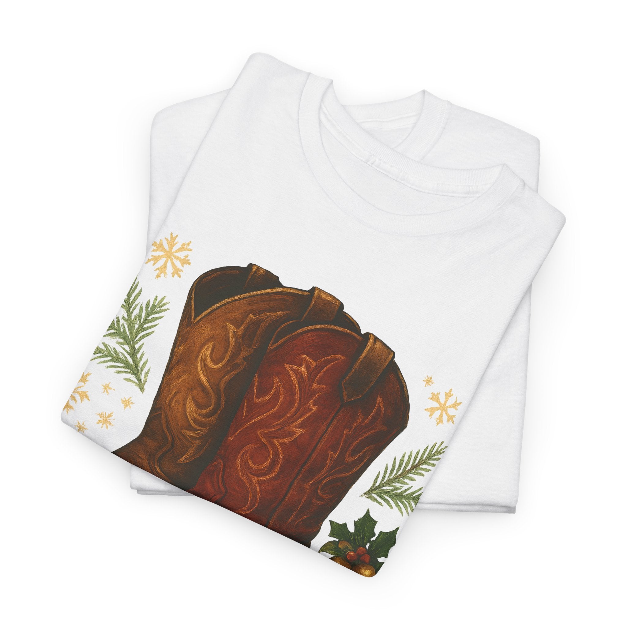 Jingle Spurs Cowboy Boots Christmas T‑Shirt