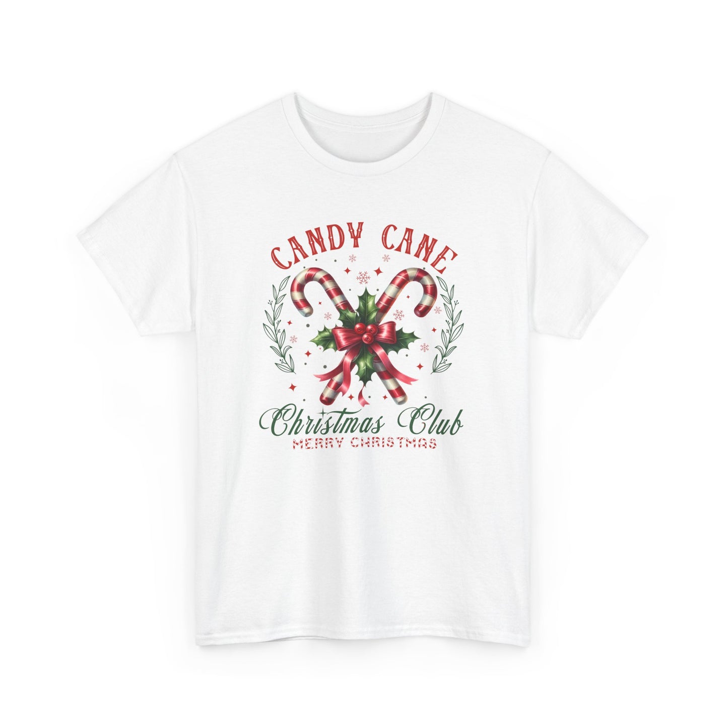 Candy Cane Christmas Club Heavy Cotton Tee - Merry Christmas Holiday Shirt
