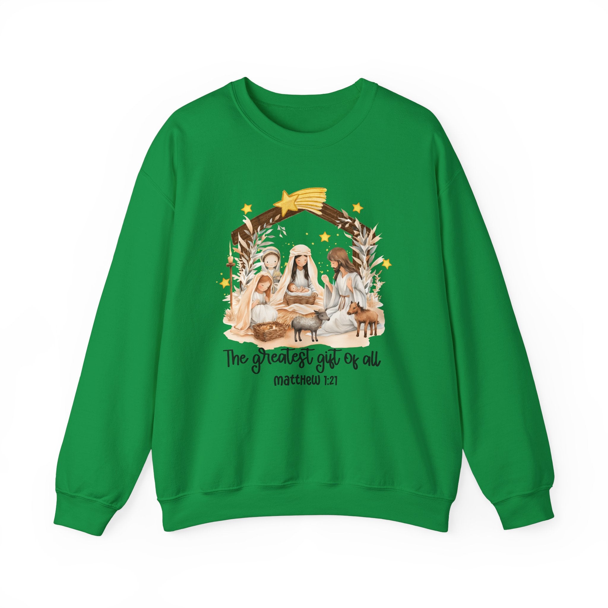 Christmas Nativity Crewneck Sweatshirt - "The Greatest Gift of All"