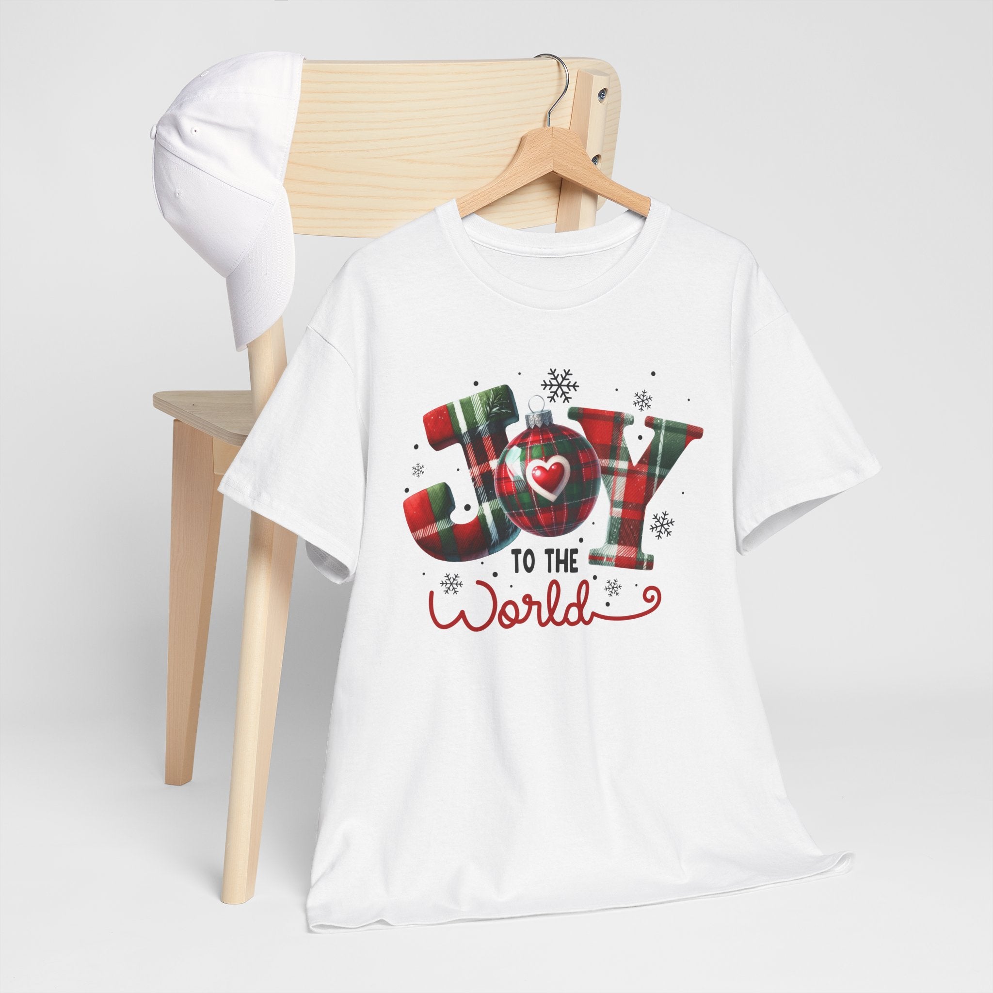Joy to the World -Heavy Cotton Tee - Christmas Holiday Shirt