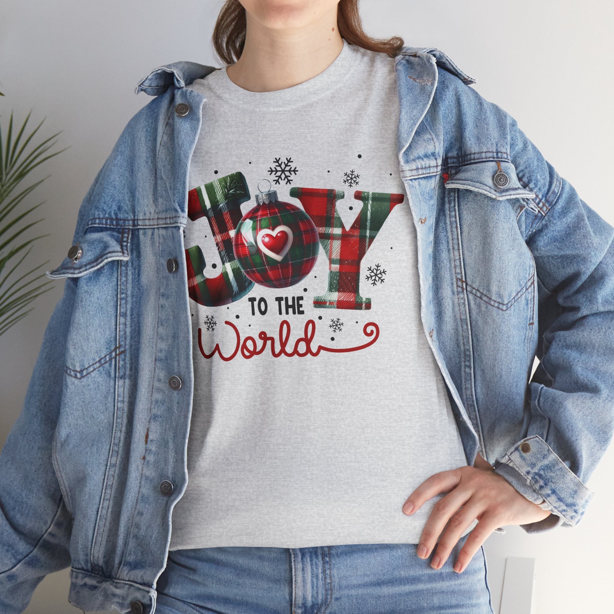 Joy to the World -Heavy Cotton Tee - Christmas Holiday Shirt