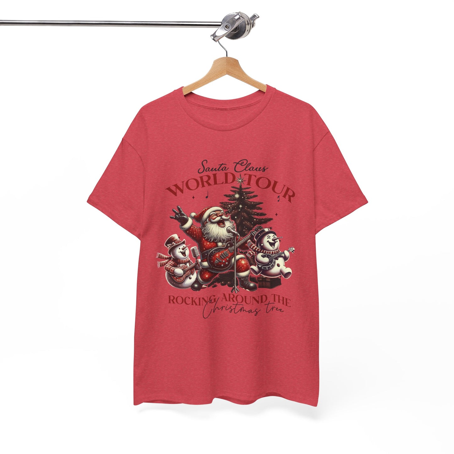 Christmas Santa Claus World Tour Tee - Heavy Cotton T-Shirt