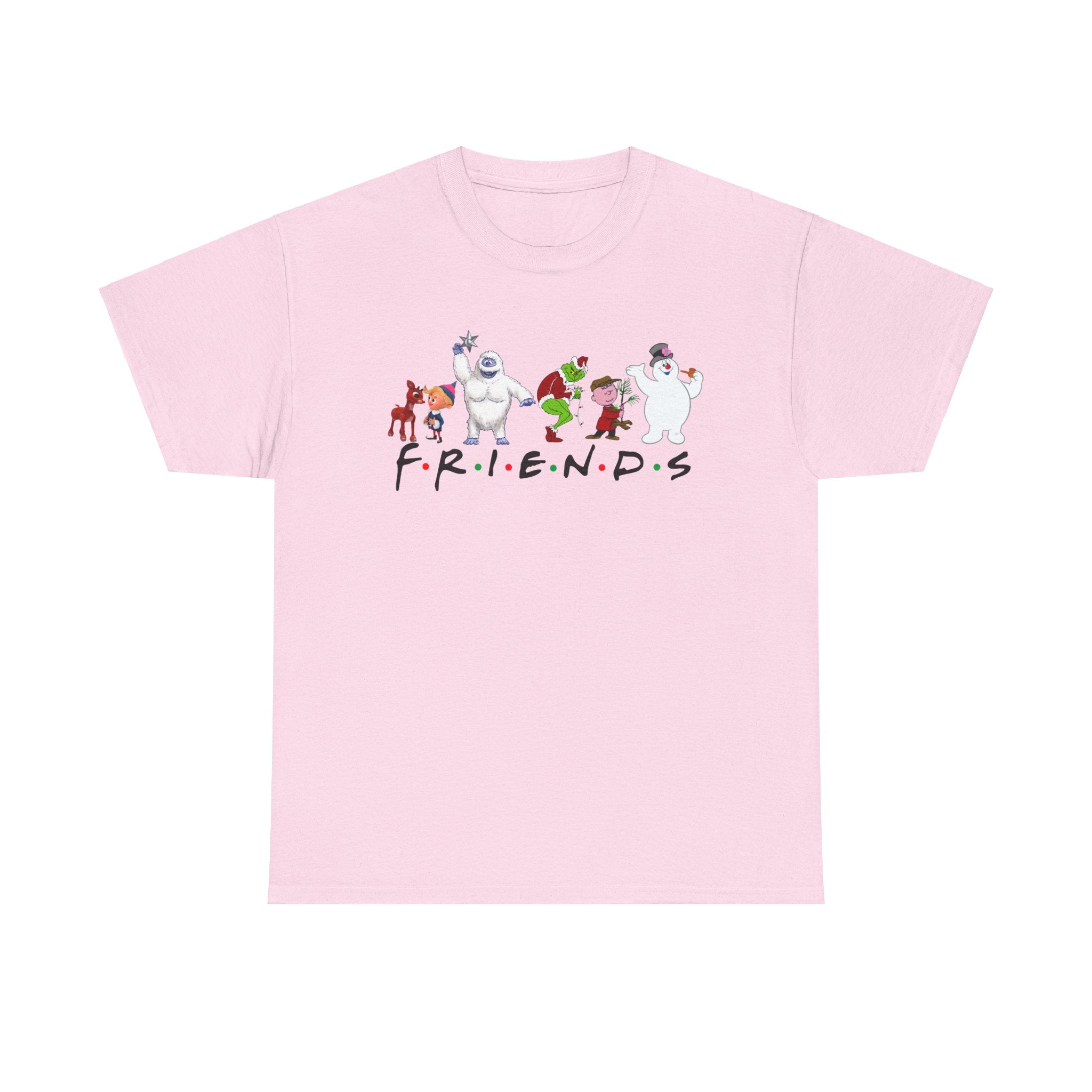 Playful Friends Heavy Cotton Tee - Fun Cartoon Design