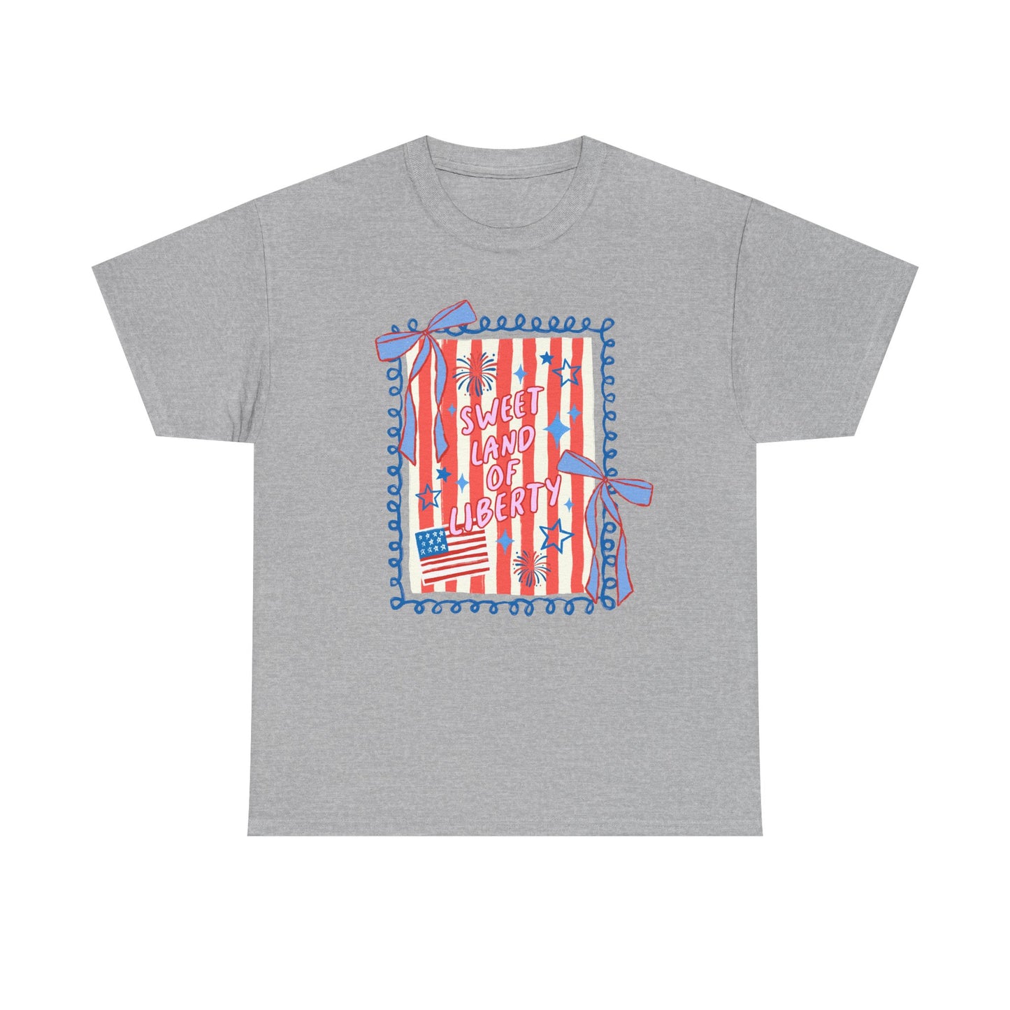 Patriotic 'Land of Liberty' Tee — Red White Blue Flag Graphic T-Shirt