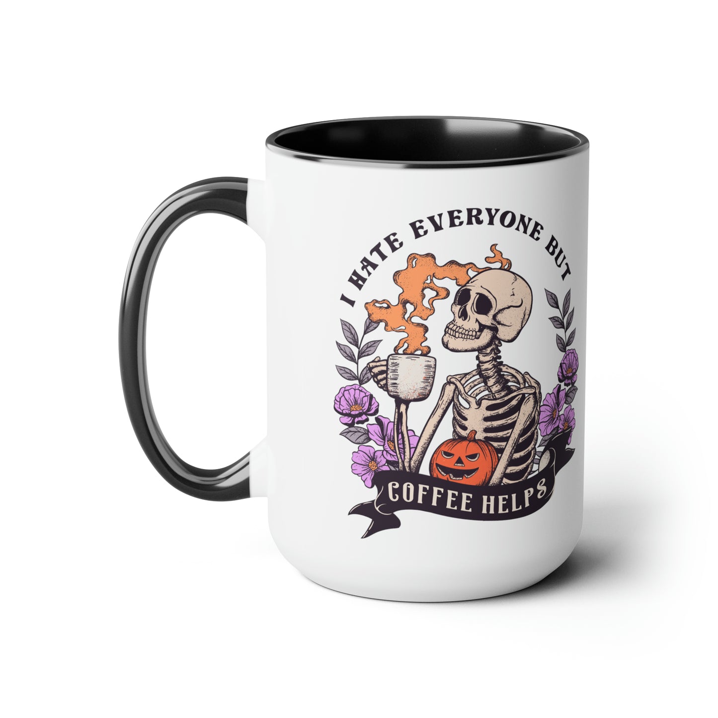 Two-Tone Coffee Mugs, 15oz