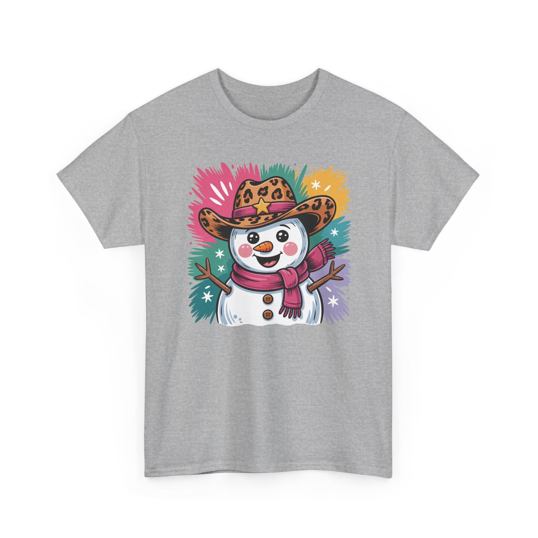 Cute Western Snowman Holiday Tee