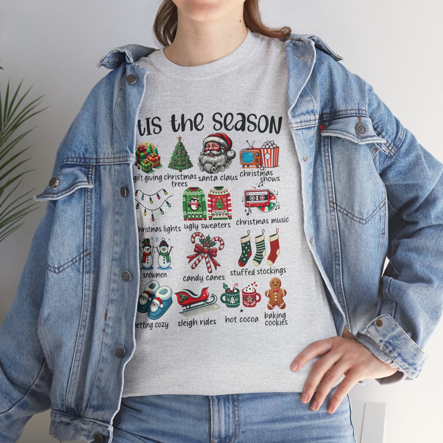 'Tis the Season Heavy Cotton Tee - Holiday Cheer and Festive Fun